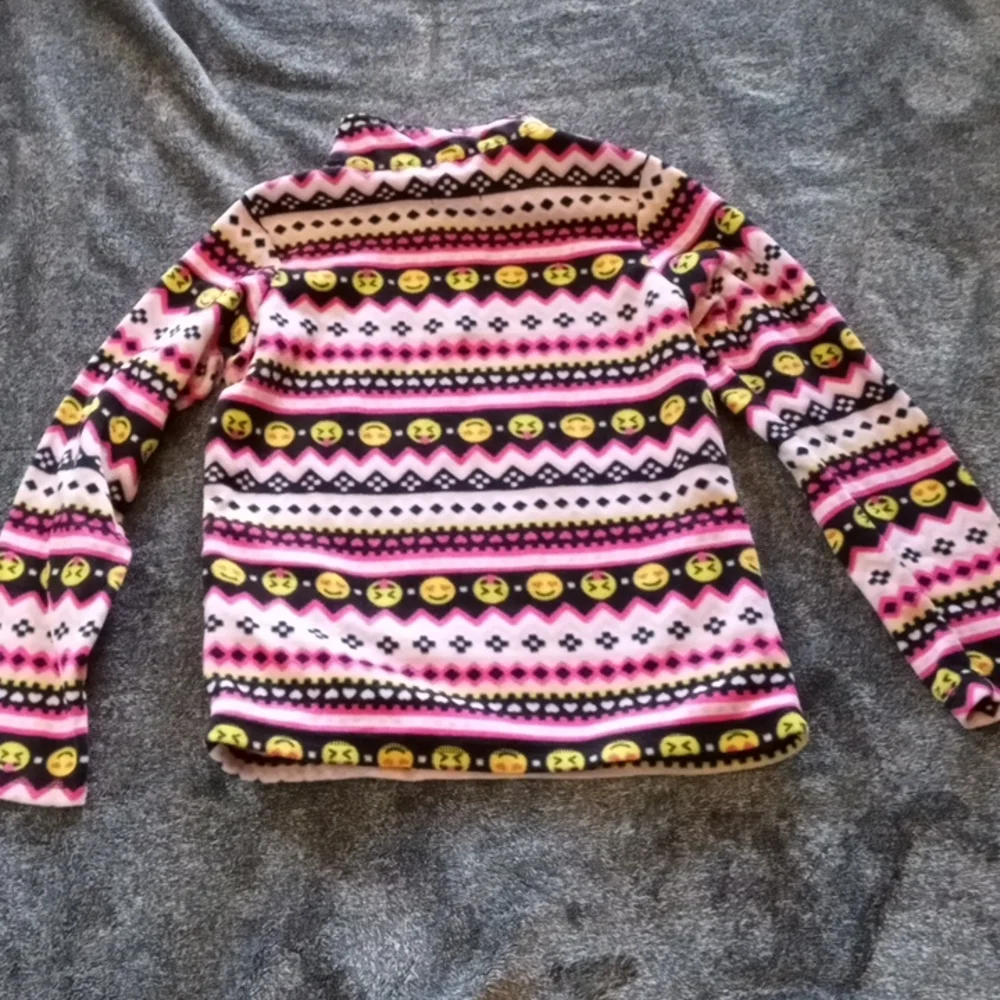 Children's Place fleece emoji quarter zip jacket